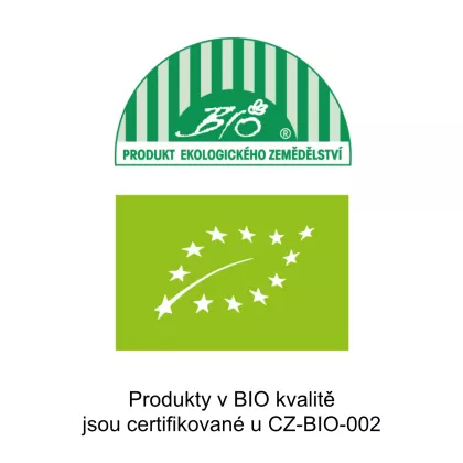 Produkty v BIO kvalitě jsou certifikované u CZ-BIO-002