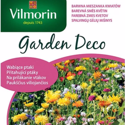 Barevná směs květin přitahujících ptáky - Vilmorin - luční směs - 8 g