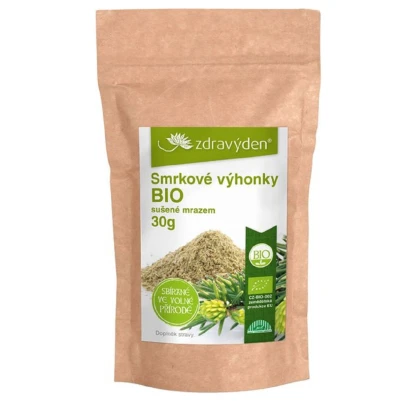 Smrkové výhonky - prášek - BIO kvalita - 30 g